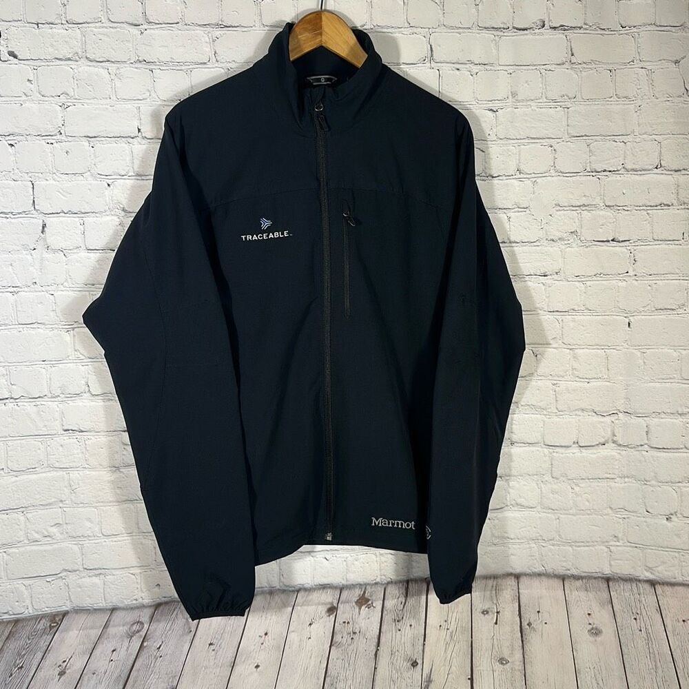 Marmot Tempo Jacket Size M‎ Medium Softshell Full Zip Jacket Black 98260